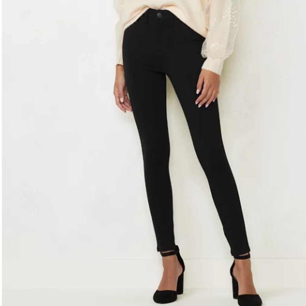 LC Lauren Conrad High-Waist Super Skinny Ponte Pants  Med Short NWT